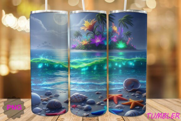 Download Glow Wave Tropical Tumbler Wrap PNG - Tropical tumbler Collection