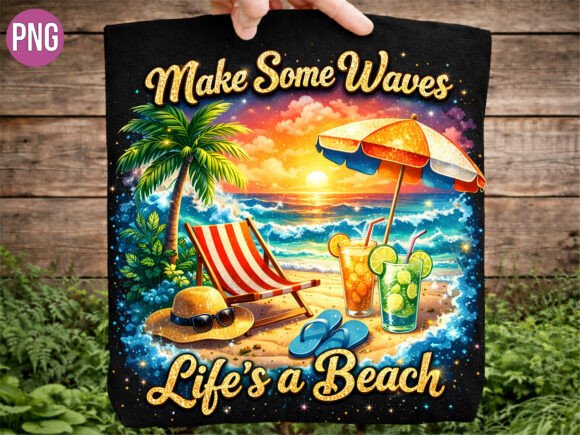 Download Beach Life is a Beach Sunset PNG T-SHIRT - Premium Resources