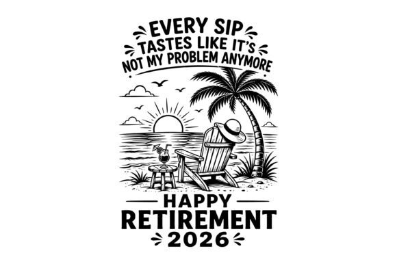 Download Happy Retirement 2026 Beach Life - Premium Resources