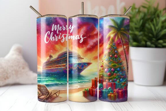 Download Merry Christmas Cruise Tropical Tumbler - Tropical tumbler Collection