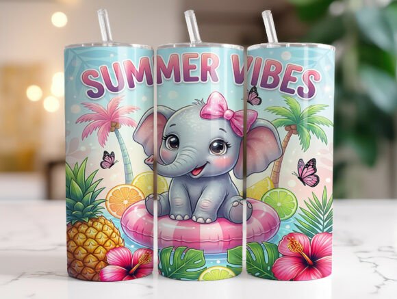 Download Summer Vibes Elephant Tropical Tumbler - Tropical tumbler Collection