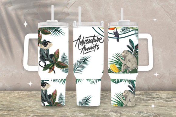 Download Stanley 40 Oz Tropical Tumbler Wrap Png - Tropical tumbler Collection