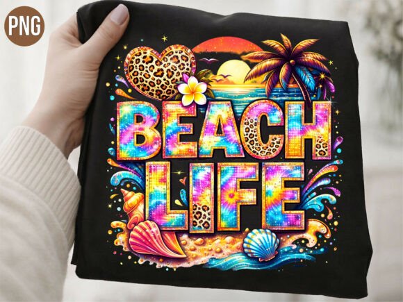 Download Retro Tropical Beach Life Summer PNG - Premium Resources